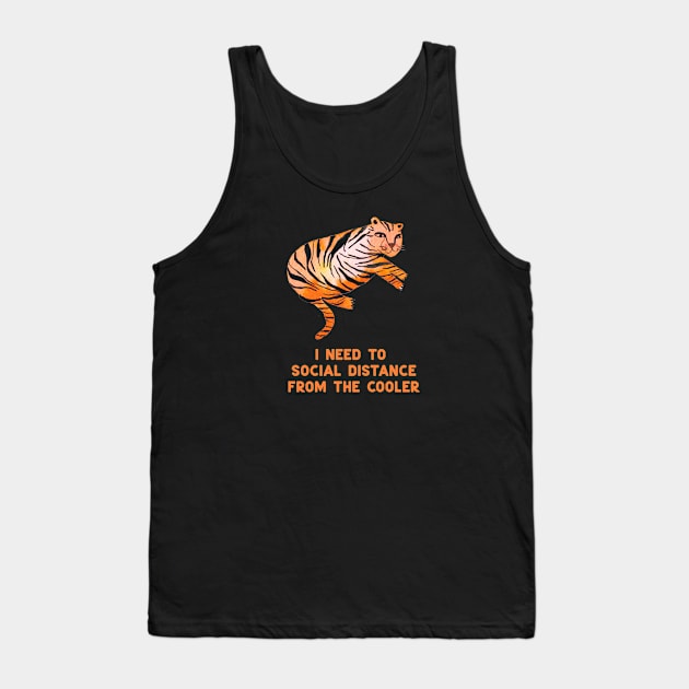 Social Distance Quarantine Covid Tigers Orange Tank Top by ninoladesign